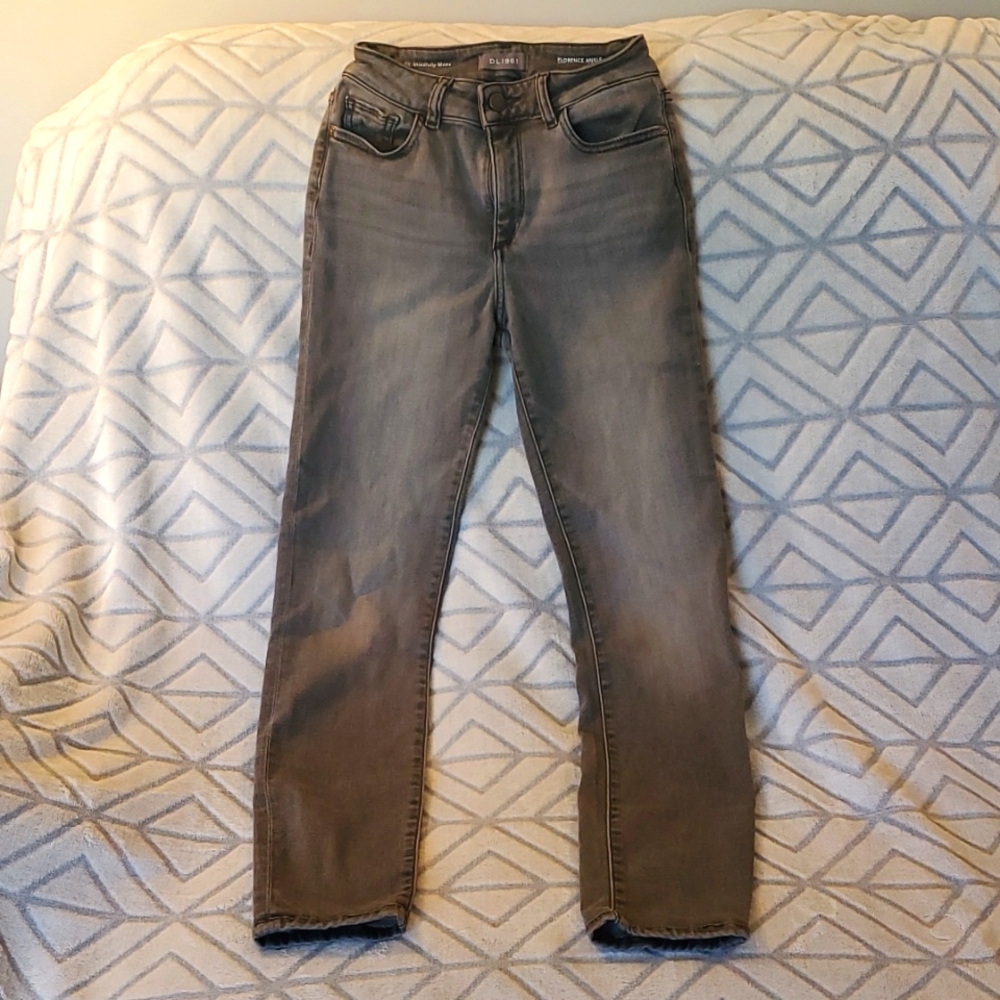 DL1961 Florence Ankle, mid-rise, Instasculpt skinny, Grey jeans denim
